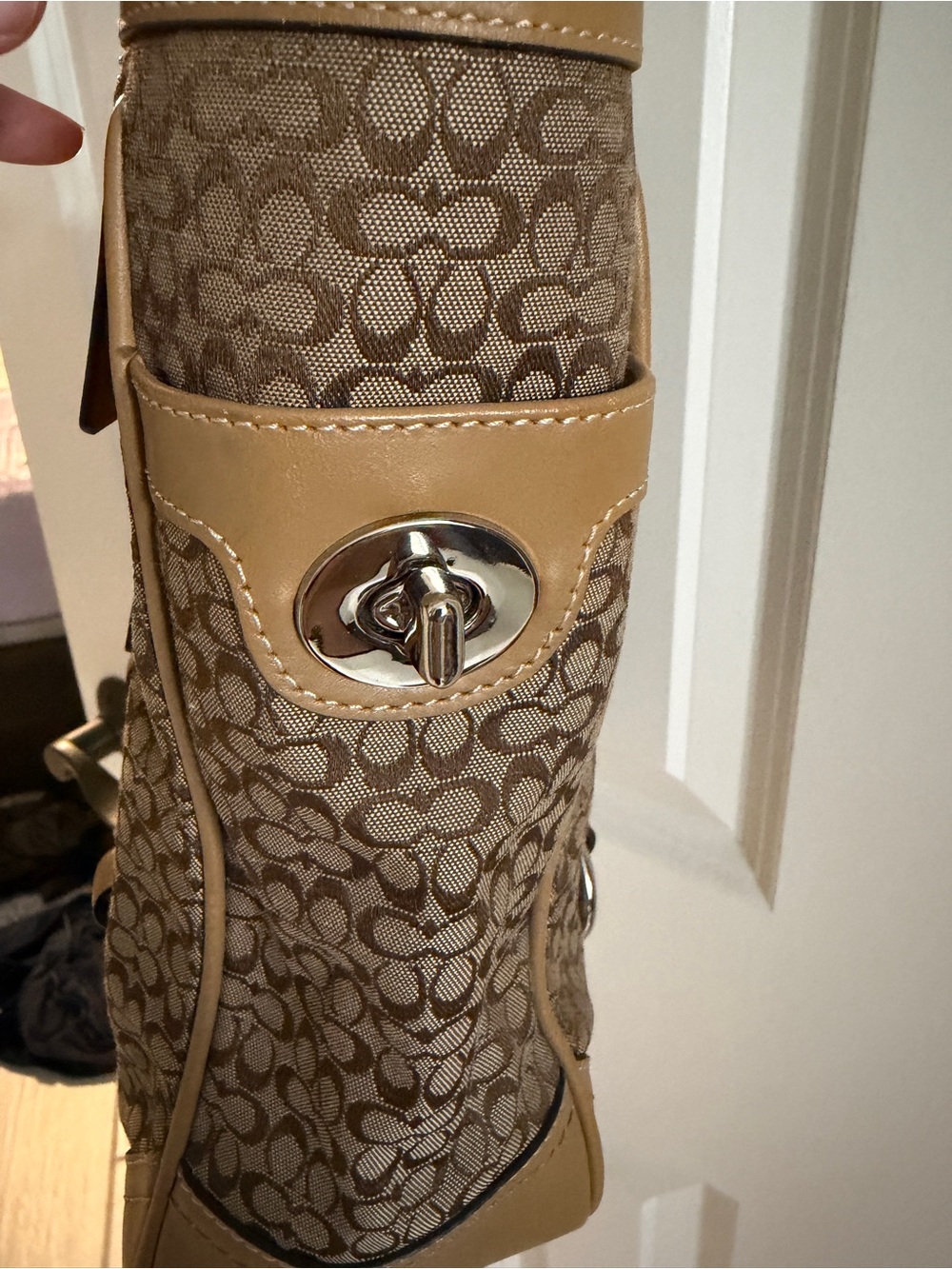 Coach Gallery Signature Jacquard Tote in Brown/Tan - Picture 7 of 7